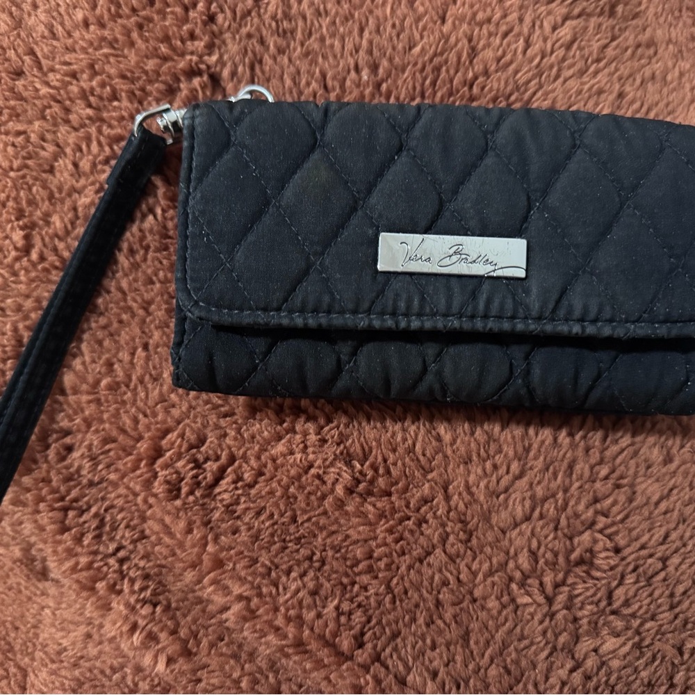 Vera Bradley Black Quilted Clutch Wristlet